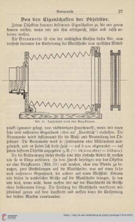 Von den Eigenschaften der Objektive