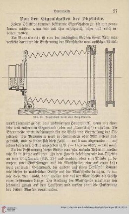 Von den Eigenschaften der Objektive