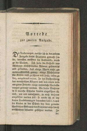 Vorrede zur zwoten Ausgabe.