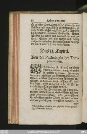 Das 11. Capitel. Von der Pathologie der Temperamenten.