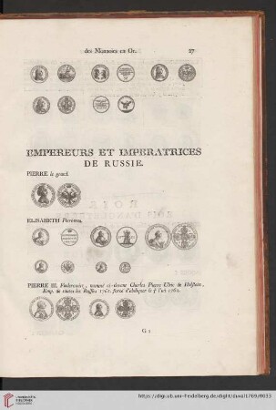 Empereurs et Imperatrices de Russie