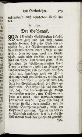 Der Geschmack.