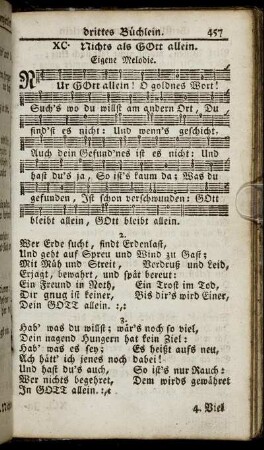 XC. Nichts als Gott allein. - XCI. Herzens- Seufzer beim Einschlafen.