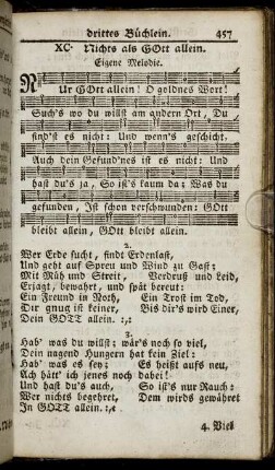 XC. Nichts als Gott allein. - XCI. Herzens- Seufzer beim Einschlafen.