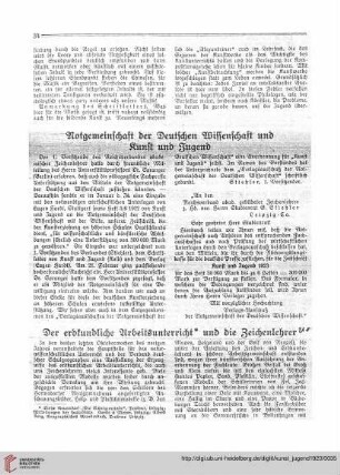 N.F. 3.1923 S.34: Notgemeinschaft der Deutschen Wissenschaft und Kunst und Jugend