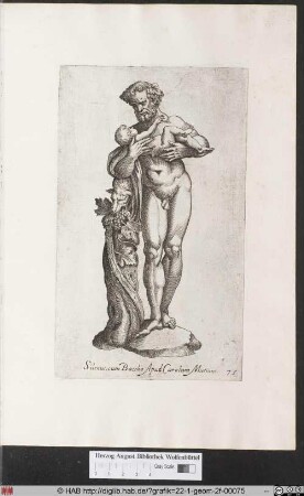 Statue des Bacchus und Silenos.