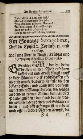 Am Sontage Sexagesimæ [...]