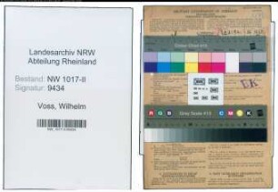 Entnazifizierung Wilhelm Voss , geb. 14.09.1893 (Schmied)