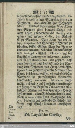 No. 30. Die Luycksche Clerisey