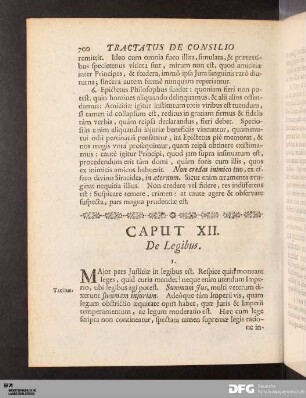 Caput XII. De Legibus.