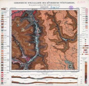 [7416] Baiersbronn, Geologische Spezialkarte des Königreichs Württemberg