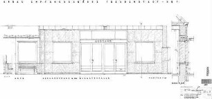 Freudenstadt Hbf: Umbau Empfangsgeb. ,Ausgangswand in der Schalterhalle Empfangsgeb.