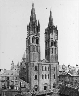 Caen, Église St. Étienne, Westfassade