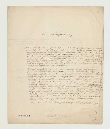 Brief von Joseph Konrad Albrecht an Joseph Heller