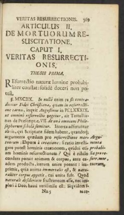 Articulus II[I]. De Mortuorum Resuscitatione.