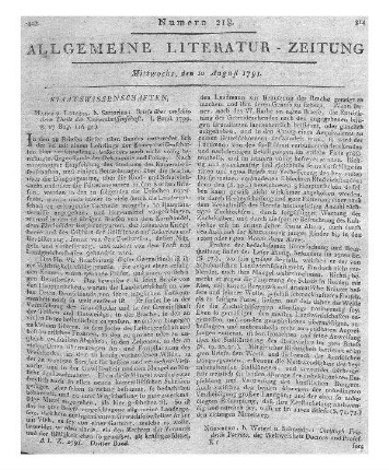 Briefe über verschiedene Theile der Kameralwissenschaft. - Mainz ; Leipzig : Sartorius Bd. 1. - 1790