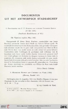 Documenten uit het Antwerpsch Stadsarchief