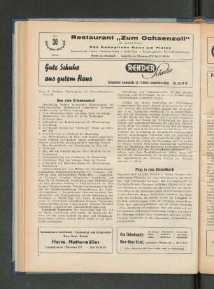 Aus dem Ortsausschuß