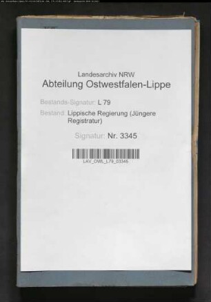 Kommunalwegebau im Amt Oerlinghausen - Generalia -, Band 12