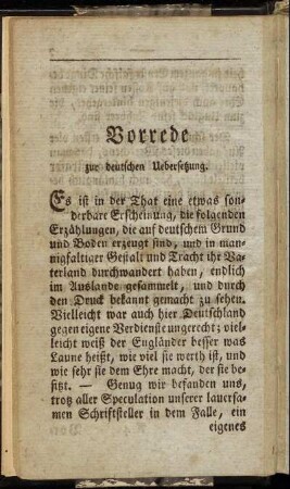 Vorrede zur deutschen Uebersetzung