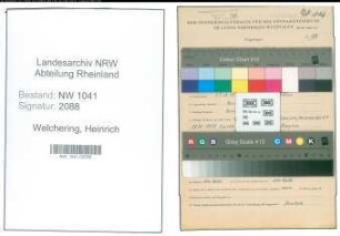 Entnazifizierung Heinrich Welchering , geb. 23.10.1910 (Lehrer)