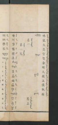 Fucihi nomulaha amba jilgan hafu sure urgungge wacir sere amba fulehe han i kooli durun i nomun = 佛說大悲空智金剛大教王儀軌經 = ཀྱེེ་རྡོ་རྗེ་ཞེས་བྱ་བ་རྒྱུད་ཀྱི་རྒྱལ་པོ