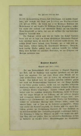 Sechstes Kapitel. England (von 1815-1830)