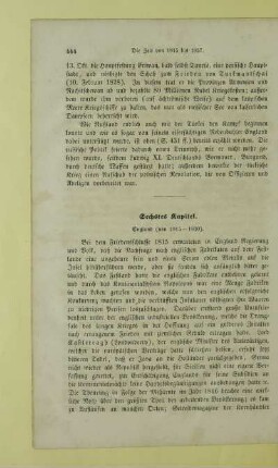 Sechstes Kapitel. England (von 1815-1830)