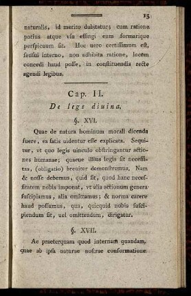 Cap. II. De lege divina.