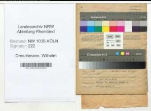 Entnazifizierung Wilhelm Dreschmann , geb. 20.09.1914 (Bergmann)