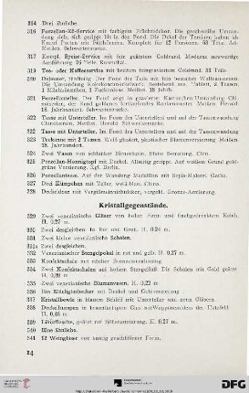 Kristallgegenstände (Nr. 329-404)