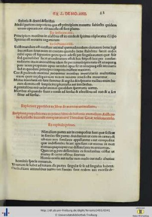 Liber XVII. Ex libris de historiis animalium.