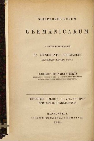 Herbordi dialogus de vita Ottonis episcopi Babenbergensis