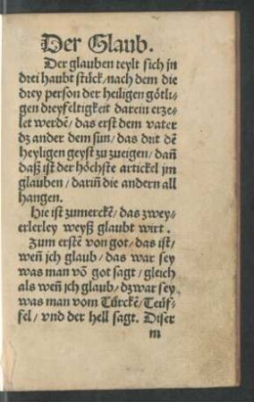 Der Glaub.