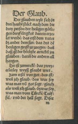 Der Glaub.