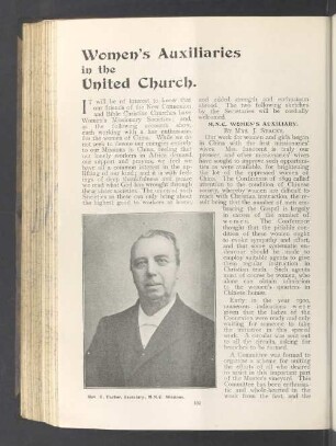 Women's auxiliaries in the united church