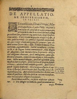 Adagia Sacra Sive Proverbia Scripturae : Ex universo Bibliorum codice in 5 centurias congesta, & in illustri gymnasio Schleusingensi publice explicata