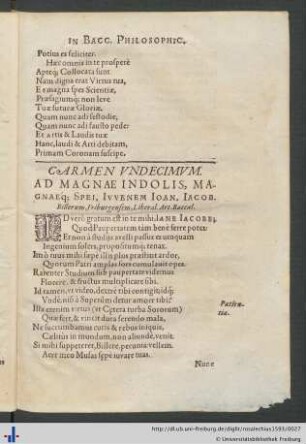 Carmen Undecimum.