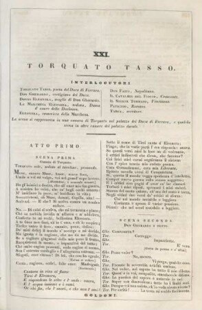 XXI. Torquato Tasso