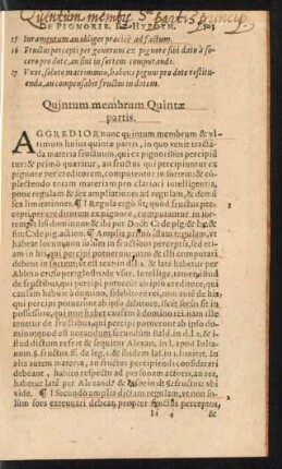 Quintum membrum Quintae partis.