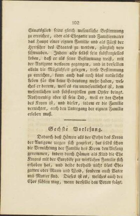 Sechste Vorlesung.