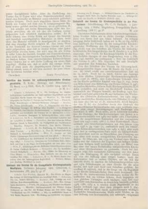 426-431 [Rezension] Radlach, C. O. (Hrsg.), Zeitschrift des Vereins für Kirchengeschichte in der Provinz Sachsen. 1. Jahrg. 1904. 2 Hefte