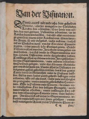 Van der Visitation.