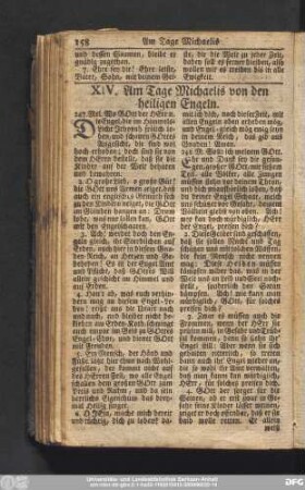 XIV. Am Tage Michaelis von den heiligen Engeln.