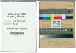 Entnazifizierung Hermann Stratmann , geb. 12.01.1913 (Aufseher)
