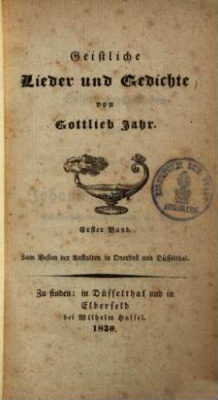 Geistliche Lieder und Gedichte, 1