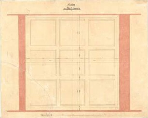 Gärtner, Friedrich von; Athen (Griechenland); Königliche Residenz (Athener Schloss) - Wartezimmer - Plafond (Aufriss)