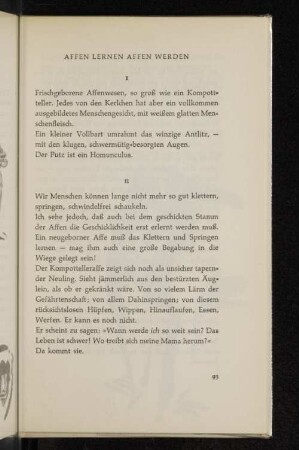 Affen lernen Affen werden