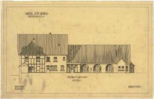Billing, Hermann; Gaggenau - Bad Rothenfels; Hotel zum Bären - Hoffassade (Ansicht)