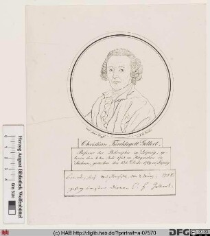 Bildnis Christian Fürchtegott Gellert